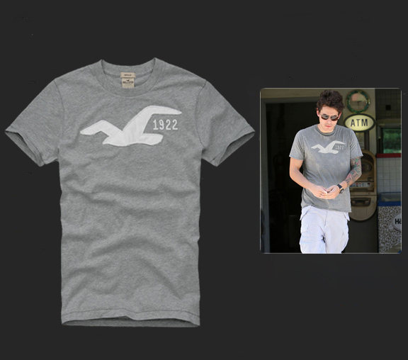 Hollister Hombres De Cuello Redondo Con Gente Fotos Corto Remera HCO4289